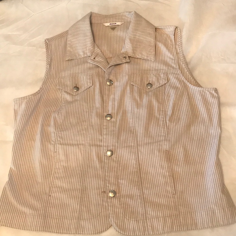 Alia pinstriped vest.